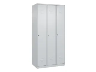 locker,HxBxD 1850x900x500mm,3vak,vak B 300mm,cil.-slot,staand op vloer - 1