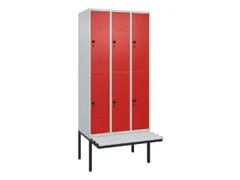 Dubbeldekse dekenkist,HxBxD 2120x900x815mm,3x2vak.,vak B 300mm