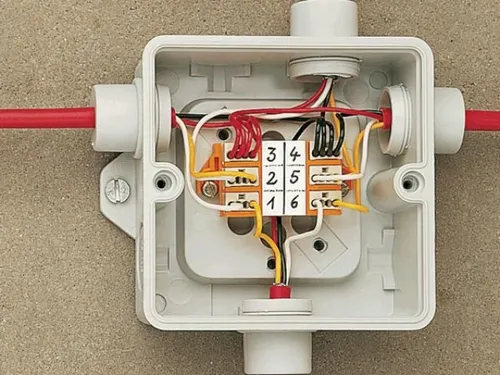 Micro-Draadconnector Voor Verdeeldozen 4-Aderig Klemmenblok, Donkergri
