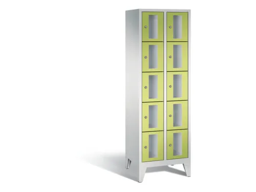 Lockerkast 1850x610x500mm 2x5 vakken Cilinderslot Poten, RDS1108060