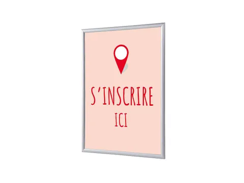 Kliklijst A1 complete set met print "S'incrire ici" Rood