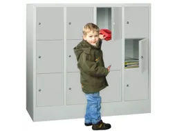 Lockersysteem 1187x1230x500mm 4x3 Vakken 300mm Cilinderslot Sokkel