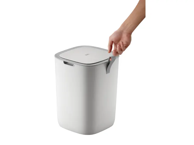 Morandi Trendy Vierkante Afvalbak Smart Sensor Bin 12 Liter Wit