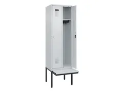 locker met bank,HxBxD 2120x600x815mm,2vak,vak B 300mm,cilinderslot
