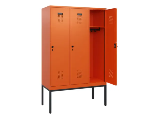 schoollocker,HxBxD 1950x1200x500mm,3vak,vak B 400mm,draaigrendel