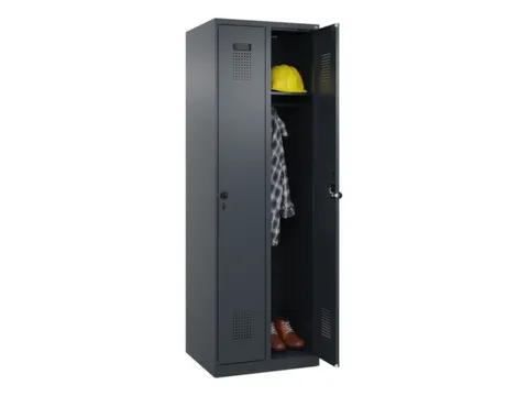 locker,HxBxD 1850x600x500mm,2vak,vak B 300mm,draaigrendel