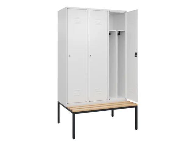 locker voor scheiding van kleding,HxBxD 2120x1200x815mm,3vak