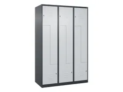 Z-garderobekast,HxBxD 1850x1200x500mm,vak B 200/400mm,cil.-slot