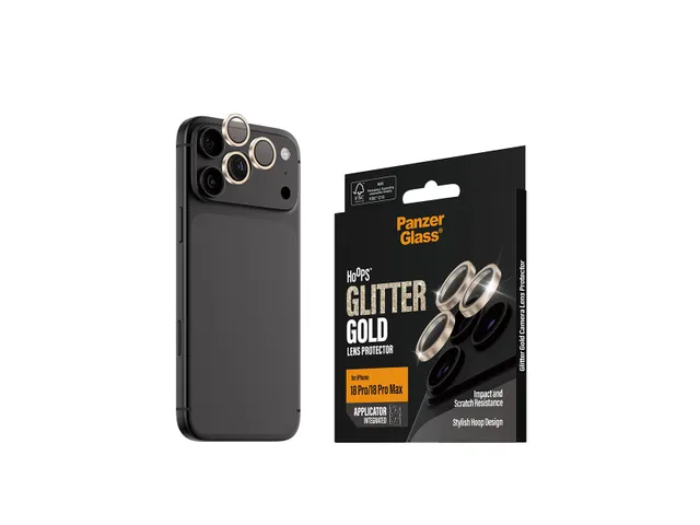 PanzerGlass Hoops Camera Lens Protector Glitter Gold iPhone 18 Pr