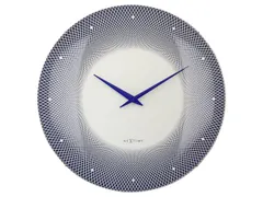 Wandklok Nextime dia 50cm bolvormig glas blauw kunststof Deep