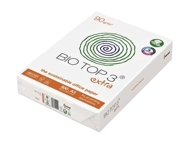 Kopieerpapier BioTop 3 A3 90 Gram naturel 500vel | A3PapierOnline.nl