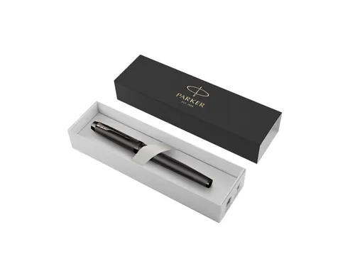 Vulpen Parker IM Monochrome Gun Metal Medium Blauwe inkt