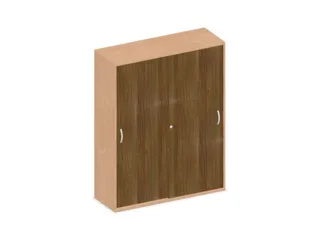 Schuifdeurkast 1540x1200x430mm Romp Beuken Decor Front Noten - 1