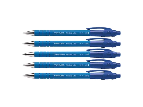 Balpen Paper Mate Flexgrip Ultra medium blauw blister à 5 stuks