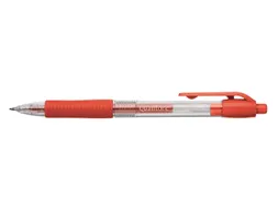 Gelschrijver Quantore Grip met drukknop 0.7mm Rood
