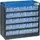 Magazijnkast,HxBxD 285x300x135mm,25lade(n),laden doorschijnend wit