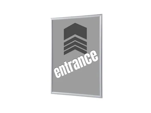 Kliklijst A1 complete set met print "ENTRANCE" Grijs