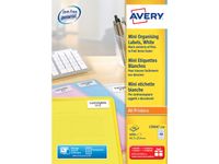 laseretiket Avery 45,7x25,4mm wit 100 vel 40 etiketten per vel