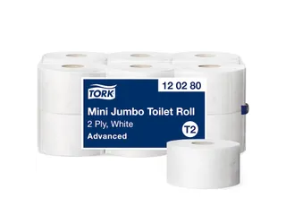 Toiletpapier Tork T2 120280 Advanced 2-laags 170m Mini Jumbo - 1