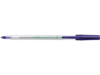 Balpen Bic ecolutions round stic medium blauw - 1