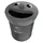 Afvalbak Smiley Face Bin 52 Liter Aluminium Cans Zwart Grijs