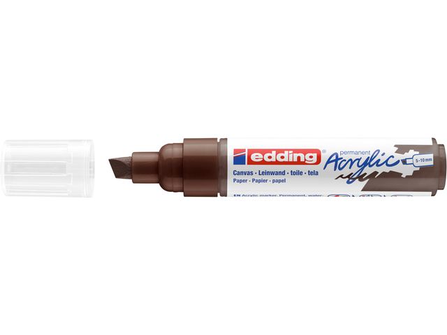 Acrylmarker edding e-5000 breed chocoladebruin | MarkeerstiftWinkel.nl