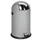Push & Kick Afvalbak Staalplaat 40 Liter 730x415mm Met Pedaal Zilver