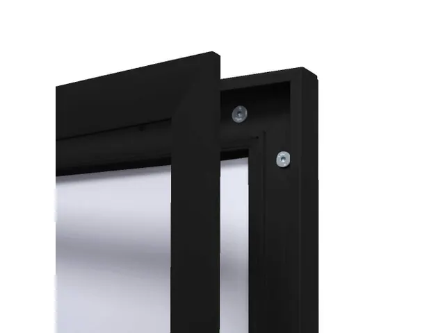 Vitrine d'affichage extérieure/intérieure 4x A4 Noir