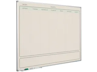 Weekplanner Elegance Engels softline profiel 8mm 90x120cm aluframe - 1