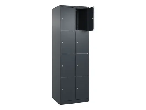 lockerkast,HxBxD 1850x600x500mm,2x4vakken,vak B 300mm,cil.-slot