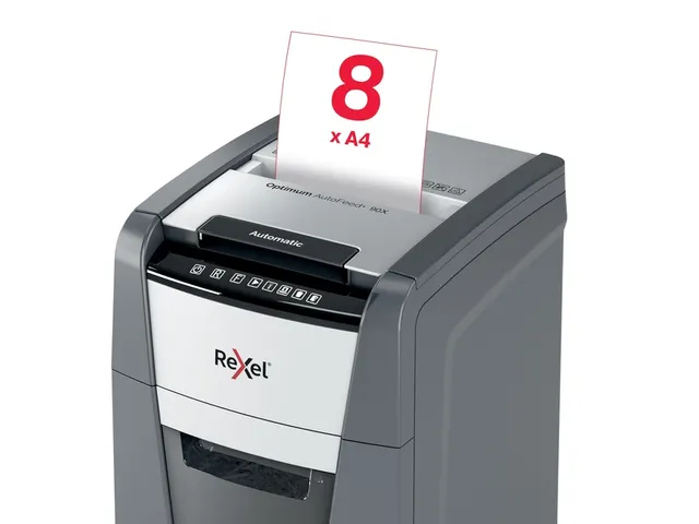 Papiervernietiger Rexel Optimum Auto+ 90X snippers 4x28mm