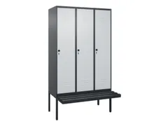 armoire vestiaire noir et blanc,HxlxP 2120x1200x815mm,3compart.