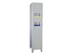 Vakken-/sorteerkast 1850x400x500 1x10 Vakken Ral7035 Front Ral7035