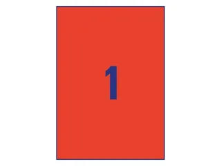 Gekleurde Etiketten Avery Zweckform 210x297mm A4 Rood 100 stuks - 4