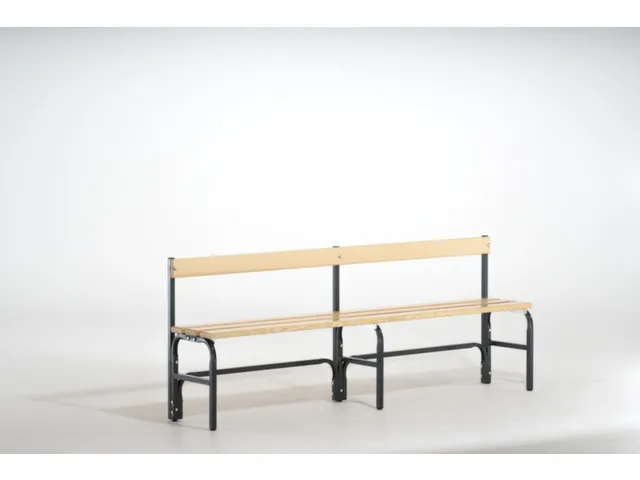 banc-patère,HxLxP 770x2000x375mm,barrettes en bois