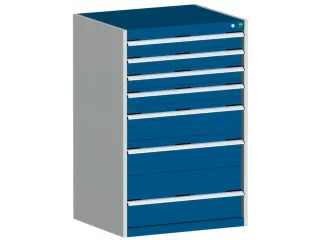 ladekast 1200x800x750mm 7laden zware lasten RAL7035 front RAL5010 - 1