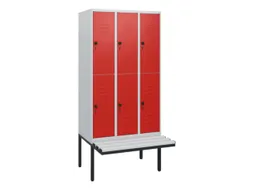 Dubbeldekse dekenkist,HxBxD 1950x900x815mm,3x2vak.,vak B 300mm