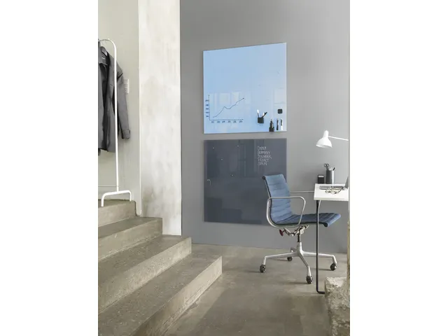 Glasmagneetbord Naga 100x100cm grijs
