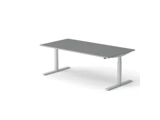 Elektrisch ihv bureau,HxBxD 650-1310x2000x1000mm,blad donkergrijs - 1