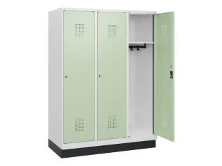 schoollocker,HxBxD 1630x1200x500mm,3vak,vak B 400mm,cil.-slot,sokkel - 1