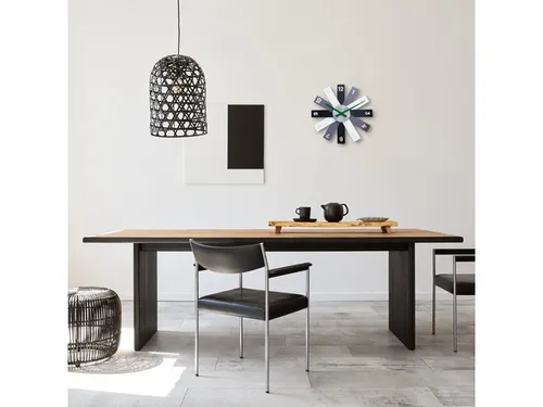 Design wandklok - 40cm- Stille klok - Zwart - Acryl - NeXtime "Plexi"
