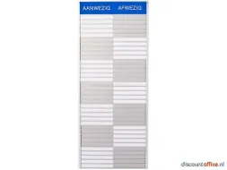 In-uit Bord 30 Namen Aluminium Aan/afwezigheidsbord