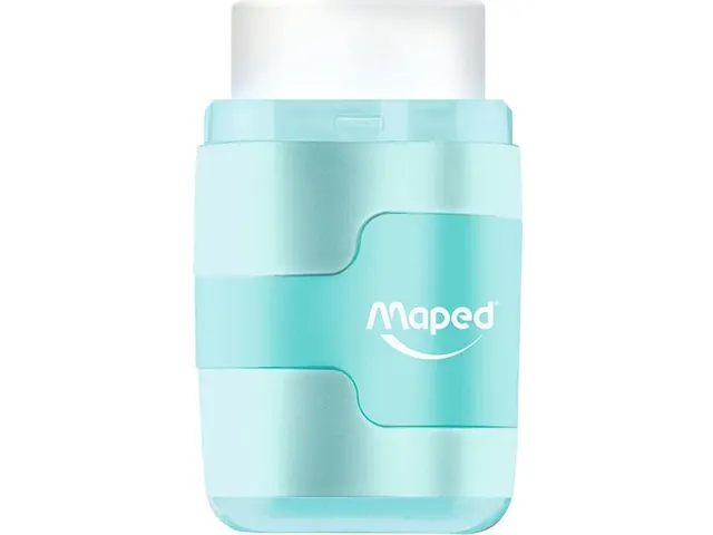 Puntenslijper Maped Connect 2-gaats met gum display à 20 stuks pastel