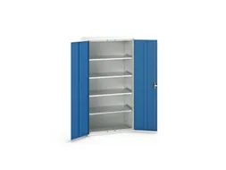 universele kast,HxBxD 2000x1050x550mm,4xStalen bodem,draaigrendelslot