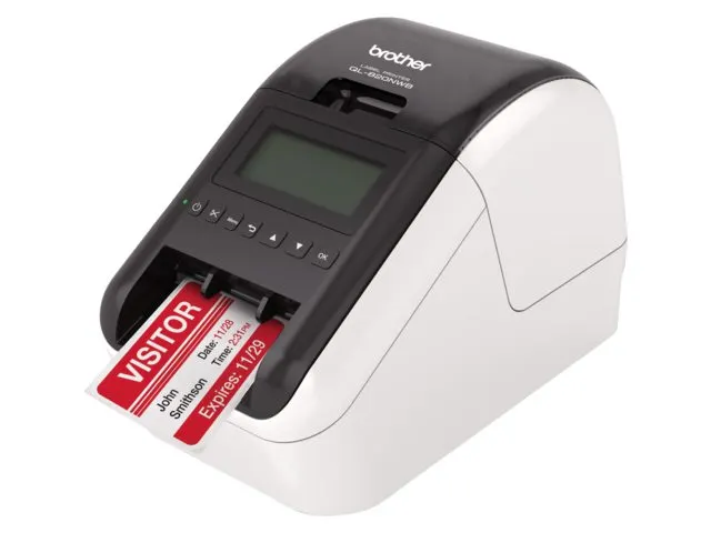 Etiket Brother DK-22251 62mm 15-meter zwart/rood