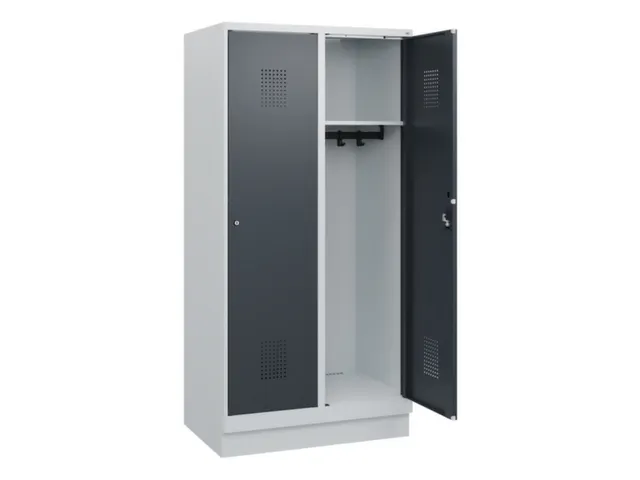 schoollocker,HxBxD 1630x800x500mm,2vak,vak B 400mm,cil.-slot,sokkel