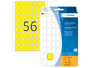 HERMA 2341 Universele etiketten 12x18mm Geel 1792 stuks - 1