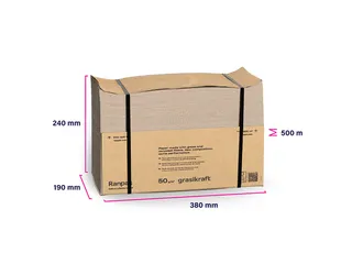 Voidfill papier FillPak TT GrasiKraft bruin 50 g/m² 380 mmx500m - 3