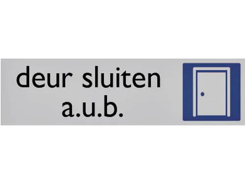 Infobord pictogram deur sluiten 165x44mm