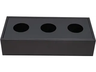 Plantenbak tbv schuifdeurkast Zwart RAL9005 - 1